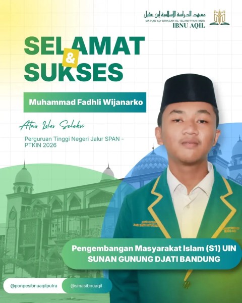 Santri SMA Ibnu Aqil Bogor Lolos SPAN-PTKIN di UIN Sunan Gunung Jati Bandung