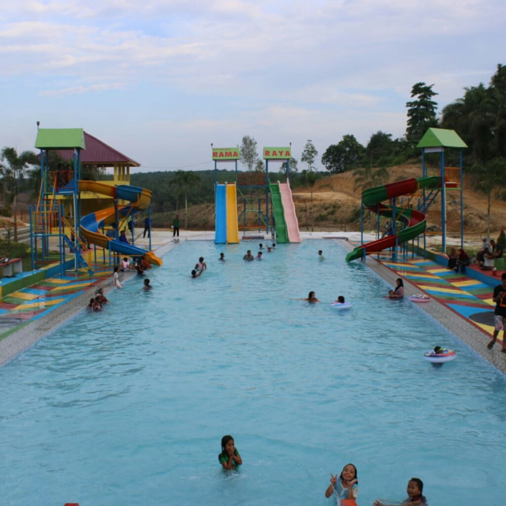 Destinasi Waterpark Rama Raya di Kecamatan Batang Gansal Telah Dibuka