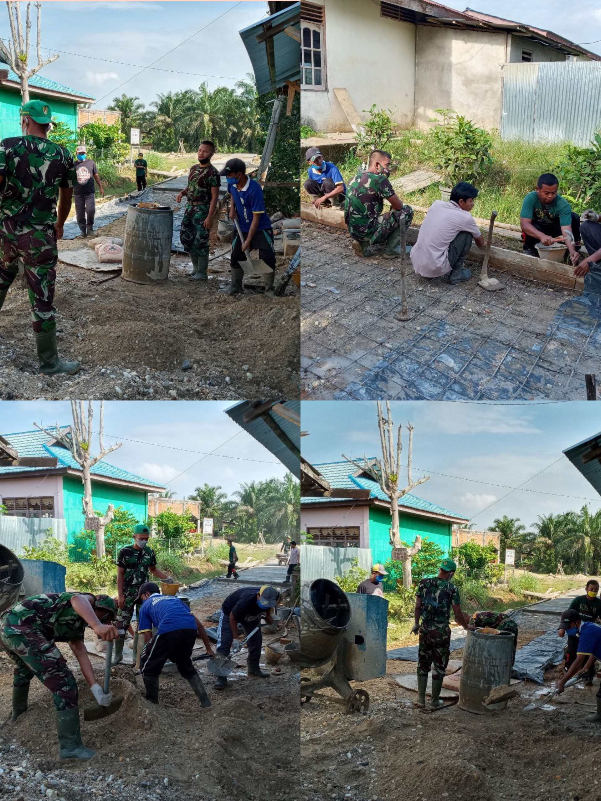 Kegiatan TMMD, Semenisasi Jalan Petaling Jaya Hari Ke-09 mencapai 109 Meter
