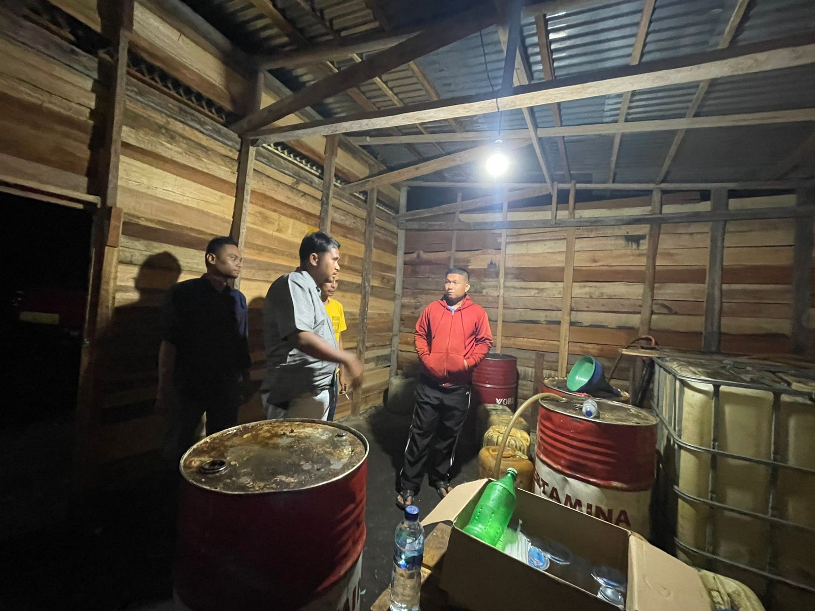 SatReskrim Polres Kuansing Lakukan Penindakan Terhadap Penimbunan BBM Subsidi Pemerintah RI