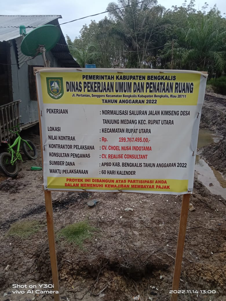 Diduga Galian Parit Jalan Kimseng Tanjung Medang Rupat Utara Meraup Banyak Keuntungan