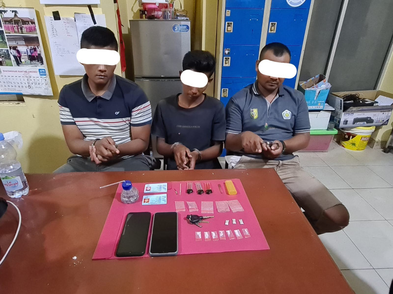 Sat Resnarkoba Polres Kuansing Ungkap Kasus Penyalahgunaan Narkoba, 3 Tersangka Diringkus