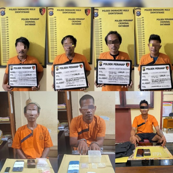 Gawat, Dalam Sehari Polsek Peranap Ringkus 7 Pelaku Penyalahguna Narkoba