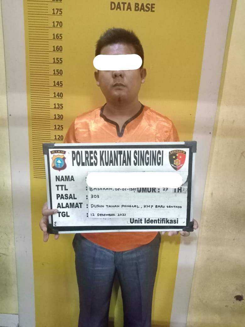 Sat Reskrim Polres Kuansing Tangkap Pelaku Judi Online di Kecamatan Benai Kabupaten Kuansing