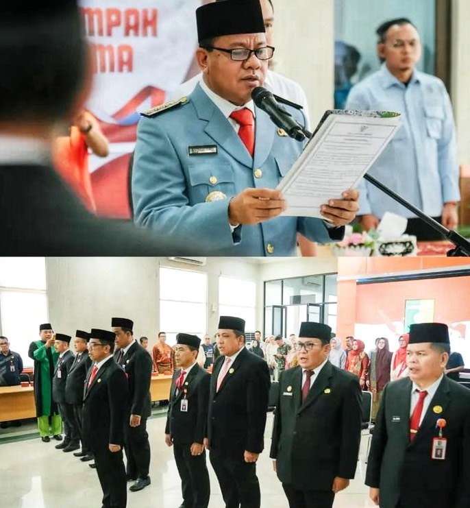 Lantik Sekda Dan Pejabat Tinggi Pratama Lainnya  Bupati Kuansing Bagian strategis Dalam Memperkuat  Tata Kelola Pemerintahan