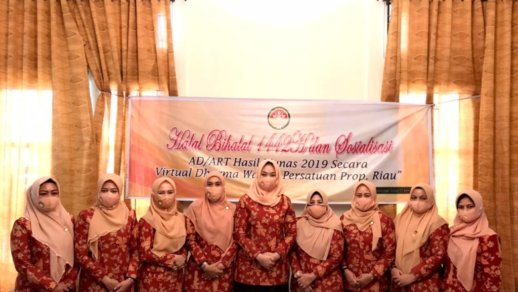 Dharma Wanita Kuansing Gelar Halalbihalal Virtual Dengan Pemprov Riau