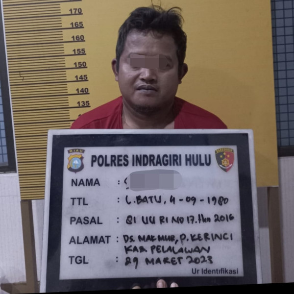 Ayah Tiri di Inhu Setubuhi Anak Dibawah Umur Hingga Puluhan Kali