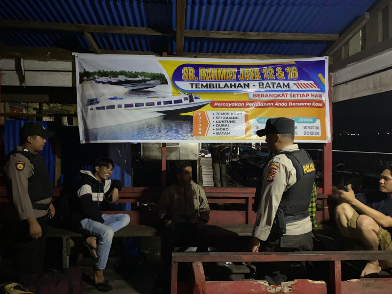 Jaga Sitkamtibmas, Personil Polsek Kateman Rutin Laksanakan Patroli Malam