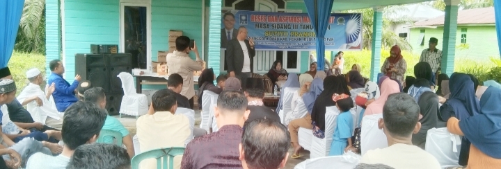 Reses di Bagan Punak Pesisir, Sutiyo Pramono 'Nanang' Komitmen Bangun Kampung Halamannya Tersebut