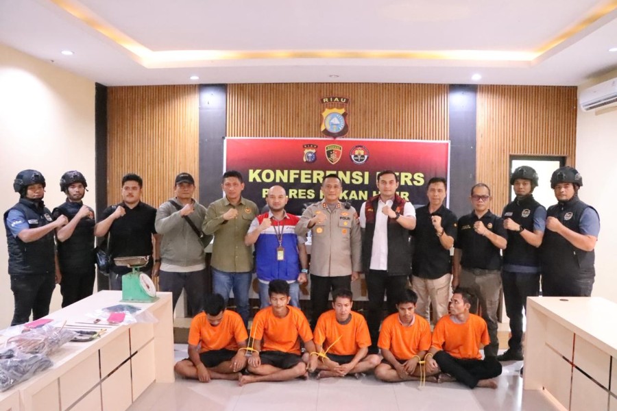 Polres Rohil Ungkap Jaringan Pencuri Kabel Reda Milik PHR, Kerugian Capai Rp400 Miliar