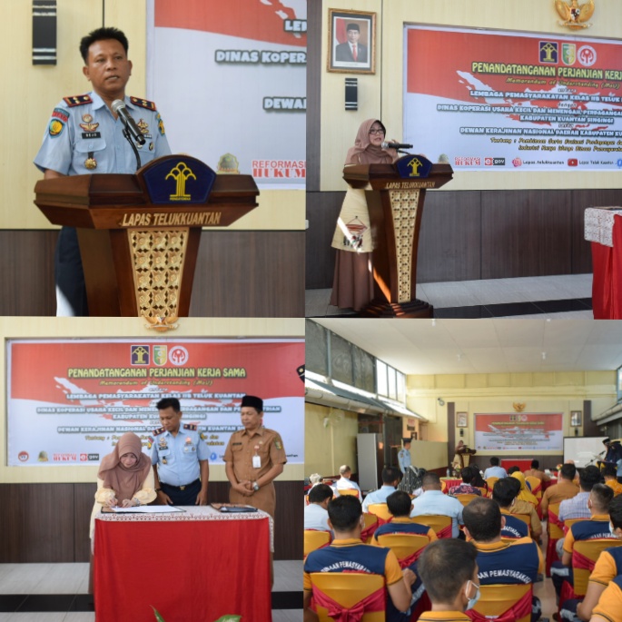 MoU Lembaga Pemasyarakatan Kelas IIB Teluk Kuantan dengan Dinas Koperindag Dan Dekranasda Kuansing