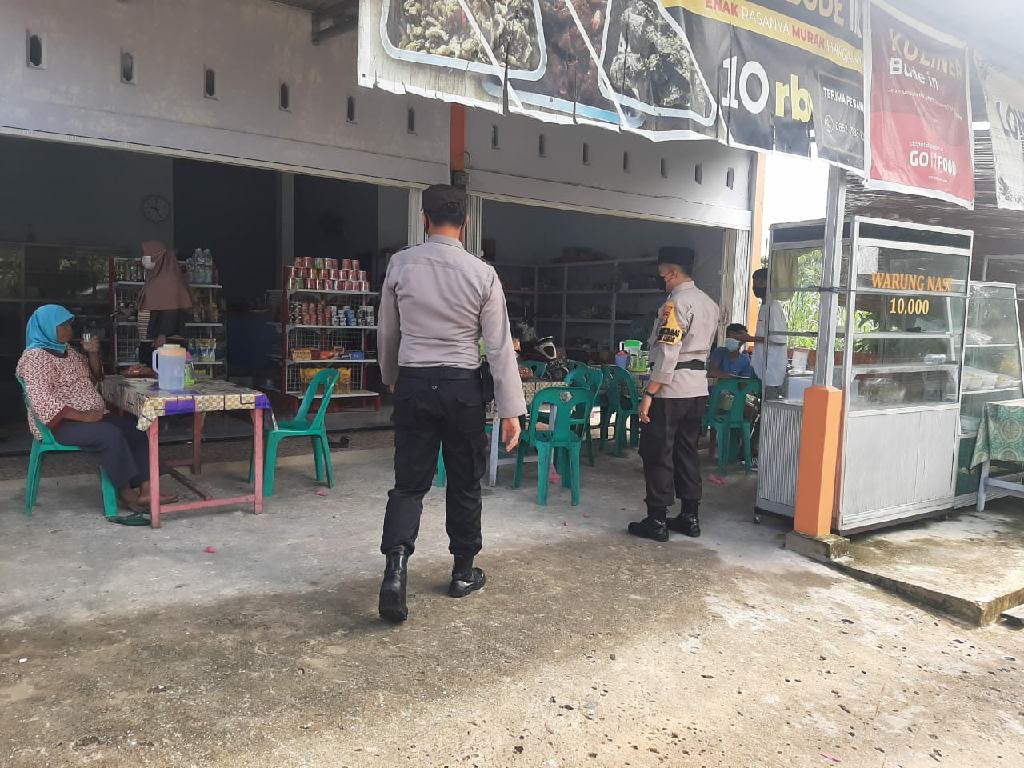 Polsek Bukit Raya Pekanbaru Lakukan Operasi Yustisi Bersama Tim Pemburu Teking Covid-19 