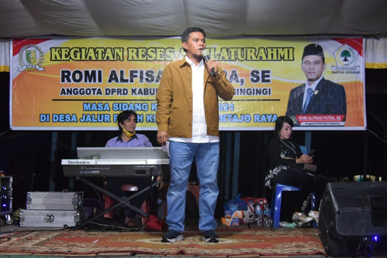 Ketua Komis lll DPRD Kuansing Romi Alfisah Putra Reses di Pasar Selasa Desa Jalur Patah Teratak Air 