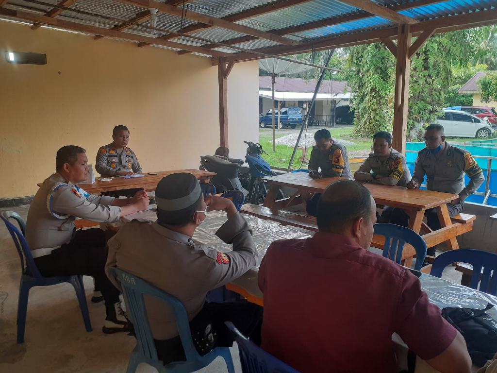 Pimpin Anev Persiapan Idul Fitri, Ini Arahan Kapolsek Kampar