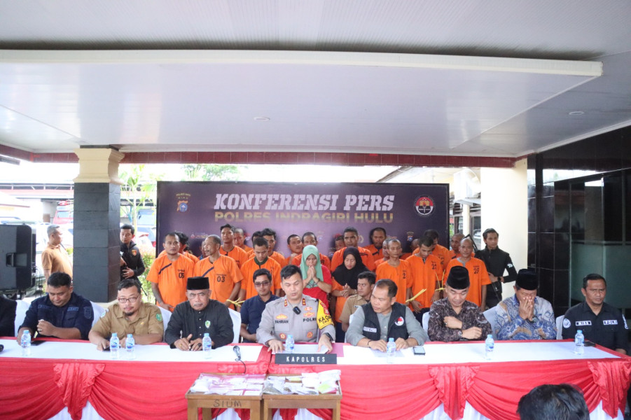 Dukung Asta Cita Presiden, Polres Inhu Gulung 28 Tersangka Narkoba Dalam Sebulan