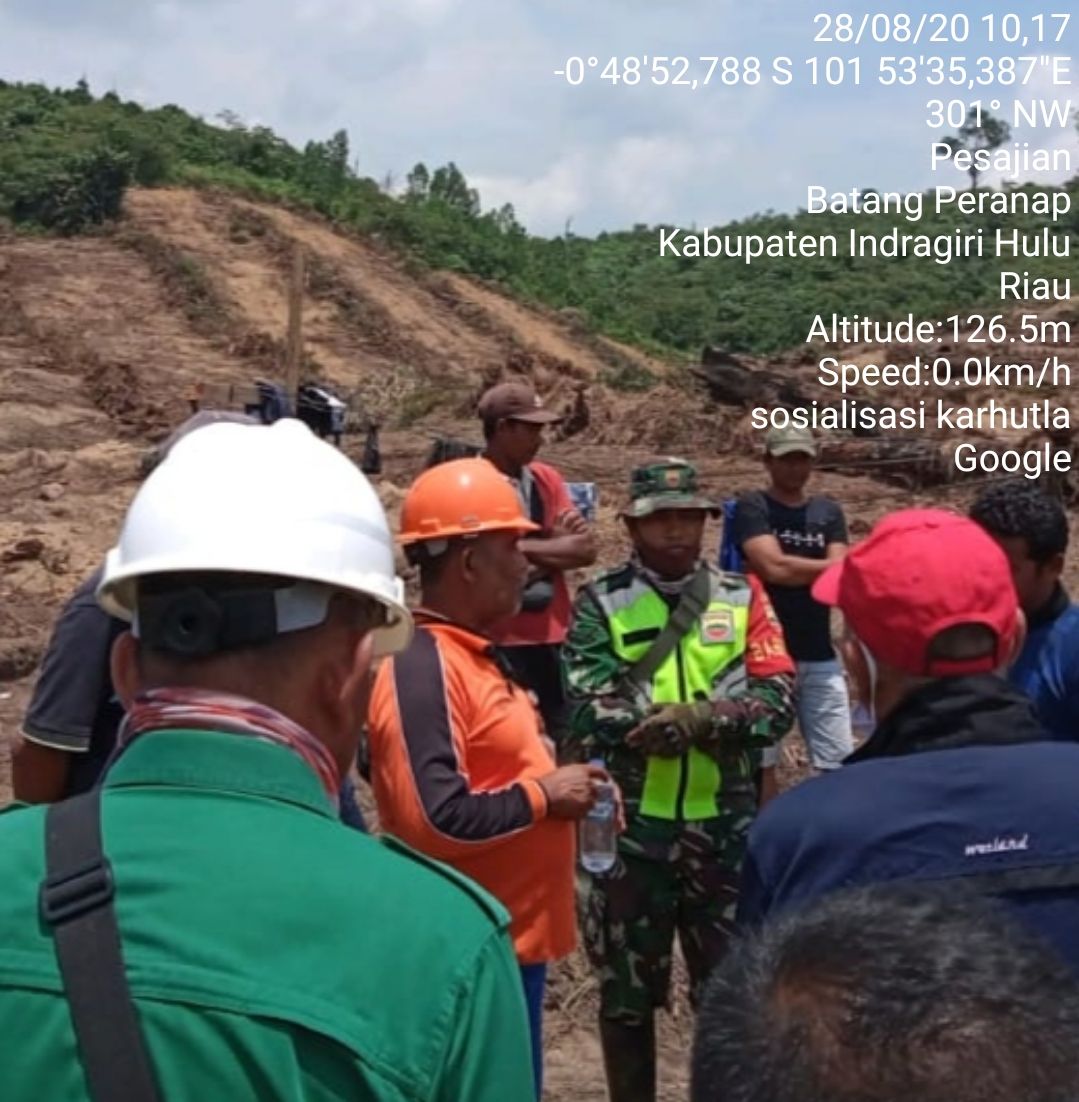 Disela Sosialisasi Karhutla Serda Rico Imbau Masyarakat Antisipasi Covid 19