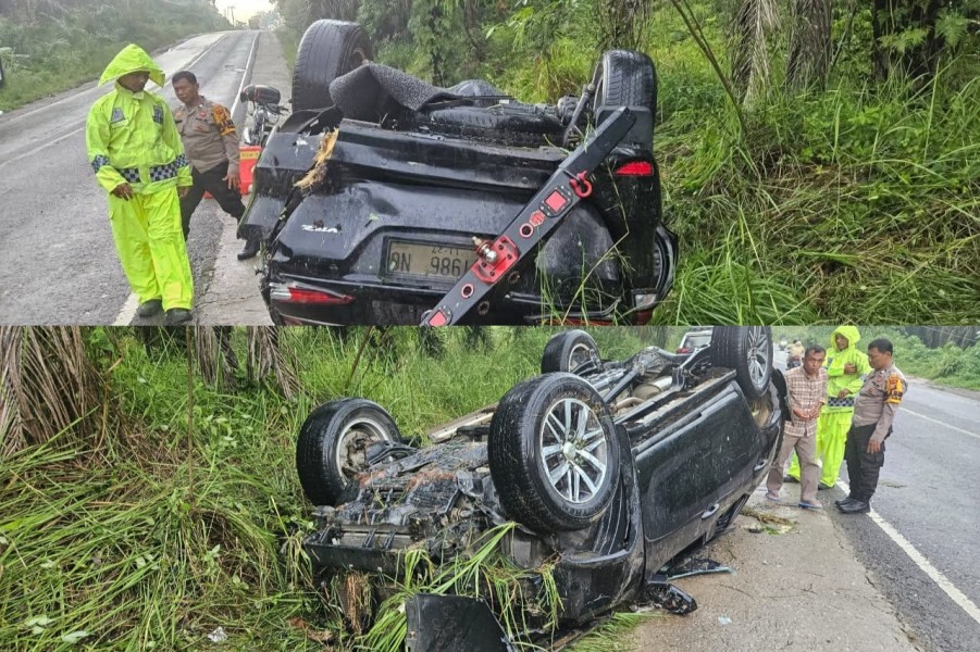 Kades Penyaguan Alami Kecelakaan Tunggal di Jalintim Ukui, Kondisi Kini Berangsur Membaik