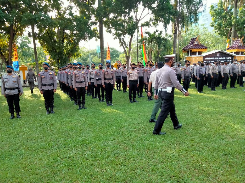 Satuan Brimob Polda Riau Ikuti Apel Hari Kesiapsiagaan Bencana