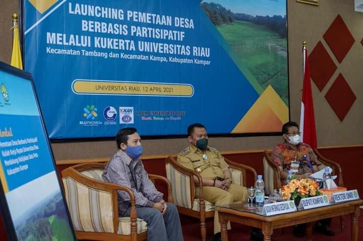 Bupati Kampar Hadiri Launching Pemetaan Desa Berbasis Partisipatif Melalui Kukerta UNRI