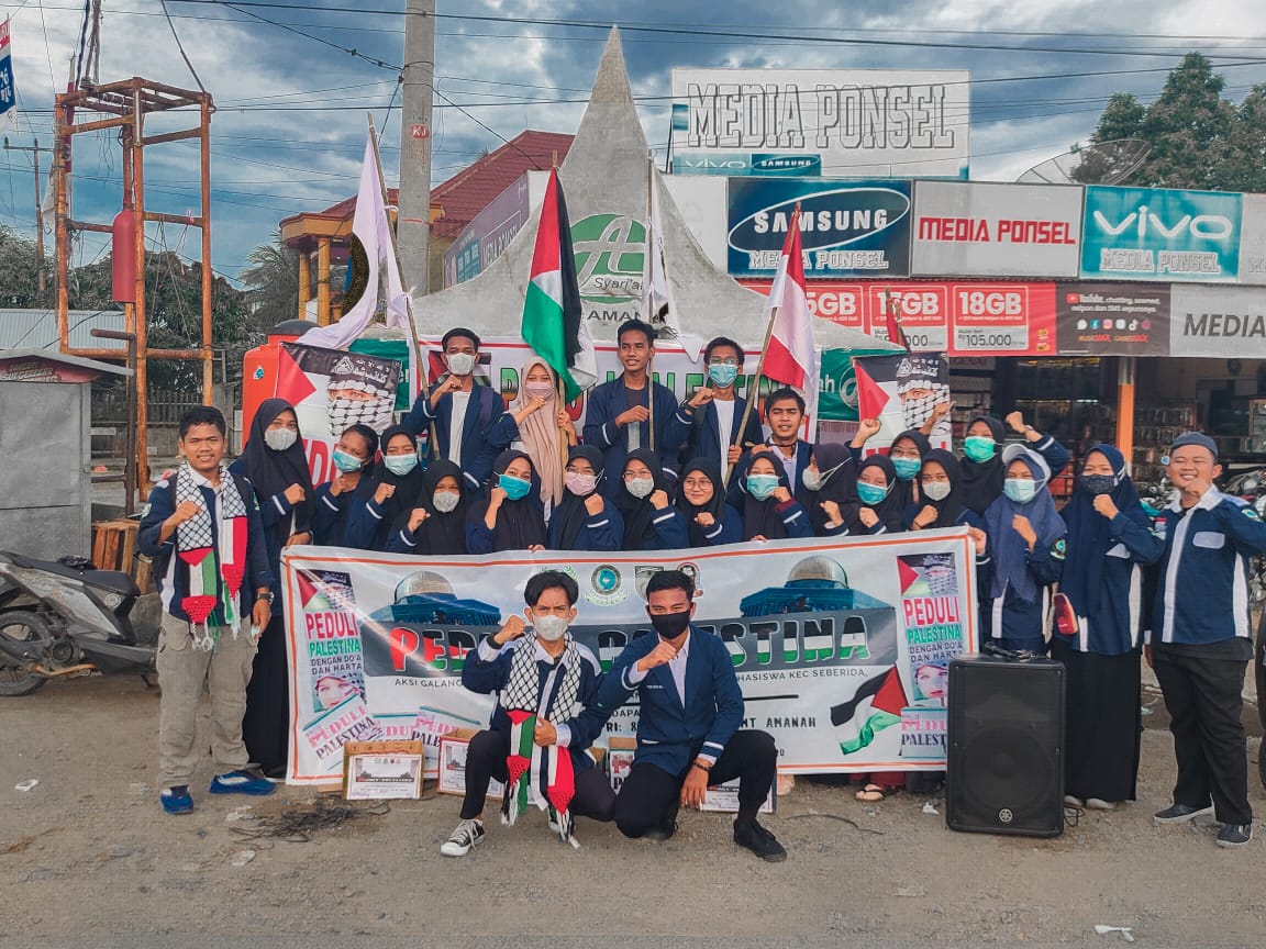 Ikatan Pelajar dan Mahasiswa Kecamatan Seberida Galang Dana Peduli Palestina