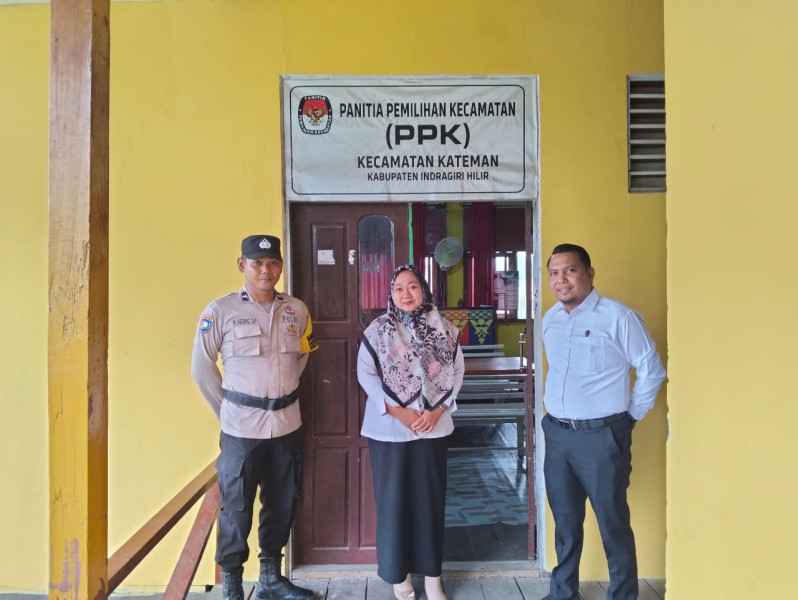 Polsek Kateman Rutin Gelar Patroli dan Koordinasi dengan PPK Kecamatan Kateman, Wujudkan Pilkada Damai