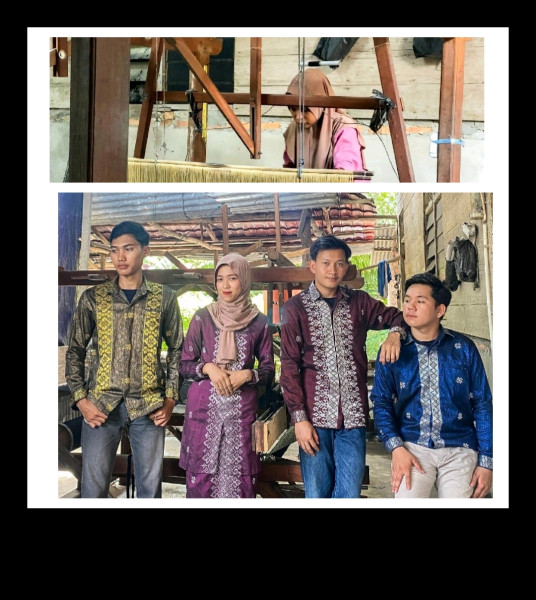 Mahasiswa KKN MBKM UNRI Melakukan Kunjungan ke UMKM Tenun 