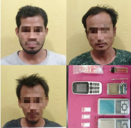 Resnarkoba Polres Kampar Kembali Tangkap 3 Pengedar Shabu 