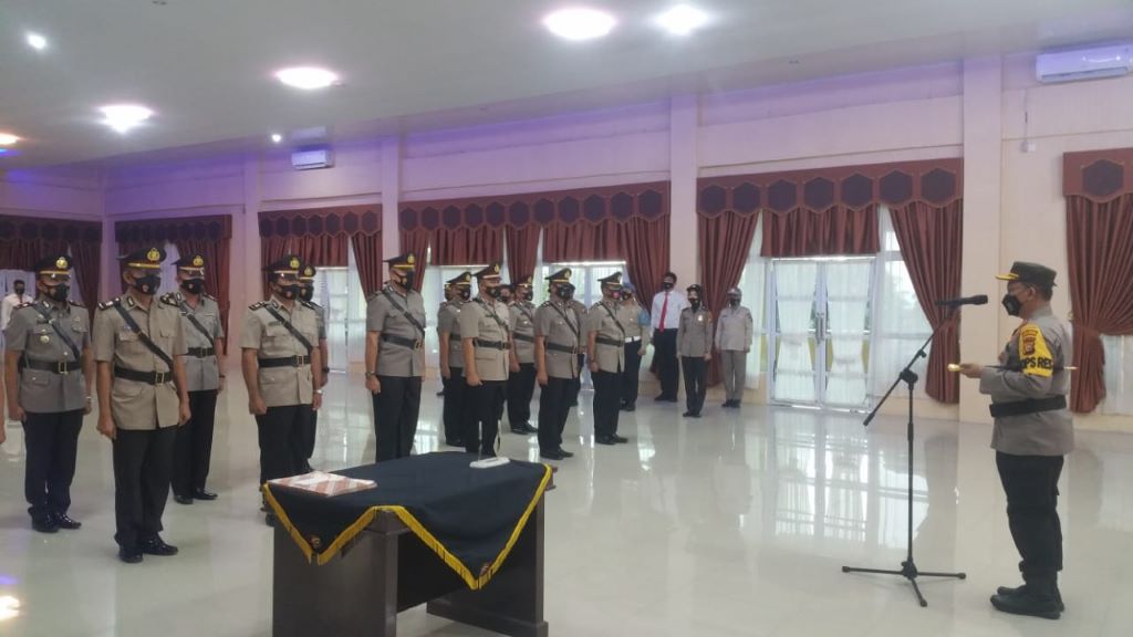 Kapolres Pimpin Sertijab Bagi 7 Penjabat di Jajaran Polres Kuansing