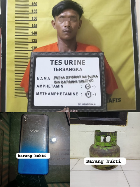 Curi HP Dan Tabung Gas, Tersangka Positif Nyabu