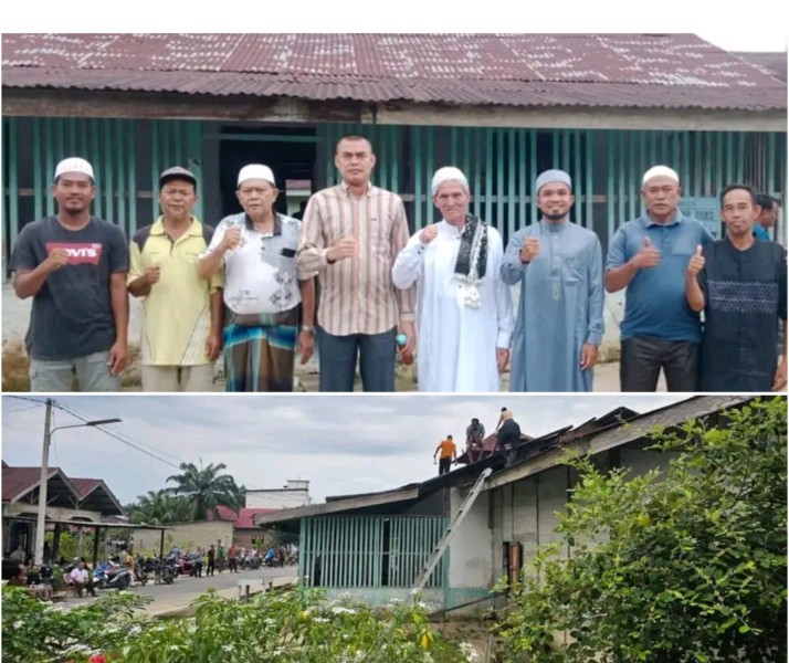 Semangat Gotong Royong Warga Sontang Warnai Pembangunan Surau Suluk KH. Ibrahim