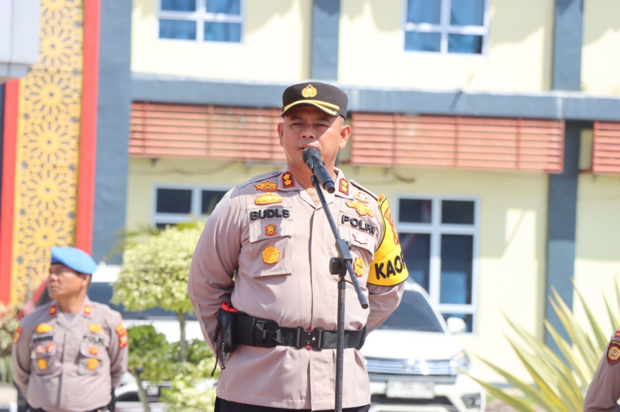 Polres Rokan Hulu Gelar Apel Kesiapsiagaan Penanggulangan Karhutla