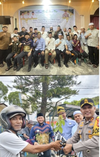 Gelar Buka Puasa Bersama Pemuda Inhil dan KBB Inhu Berbagi Takjil hingga Bibit Pohon dan Periksa Kesehatan Gratis