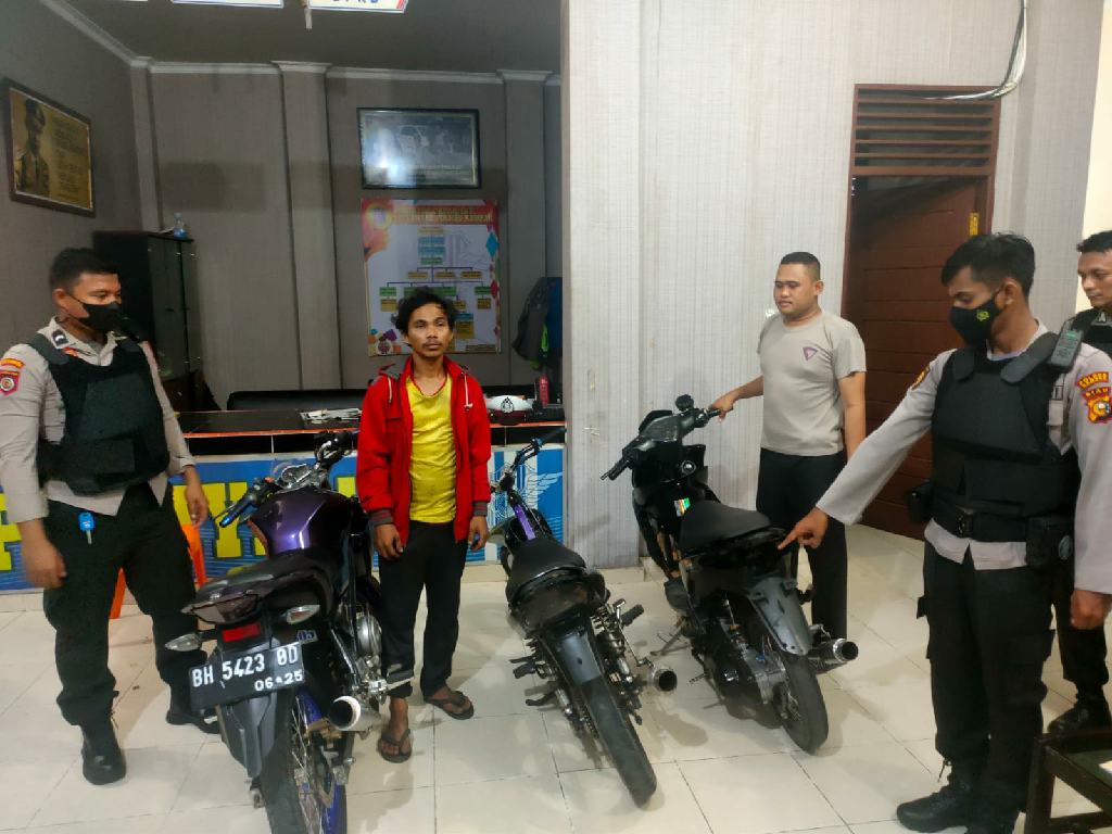Tim Tembak Polres Kampar Amankan 2 Unit Sepeda Motor yang Diduga Hendak Balap Liar