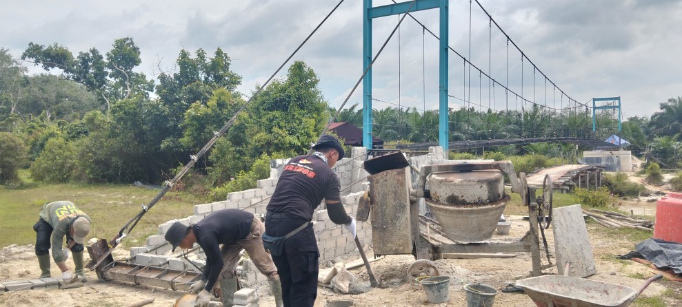 Pembangunan Jembatan Merah Putih Presisi di Kuansing Capai 60 Persen