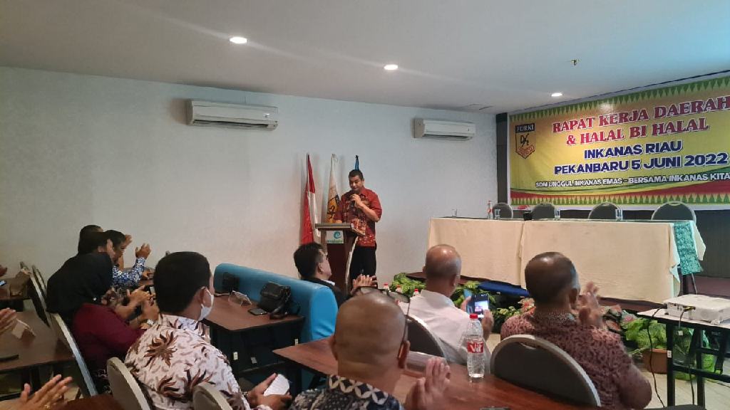 Wakili Kapolda, Dansat Brimob Hadiri Rakerda dan Halal Bihalal Inkanas Riau