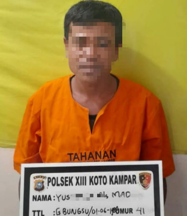 Unit Reskrim Polsek XIII Koto Kampar Tangkap Pencuri Besi di Lokasi Pembangunan Sarang Walet