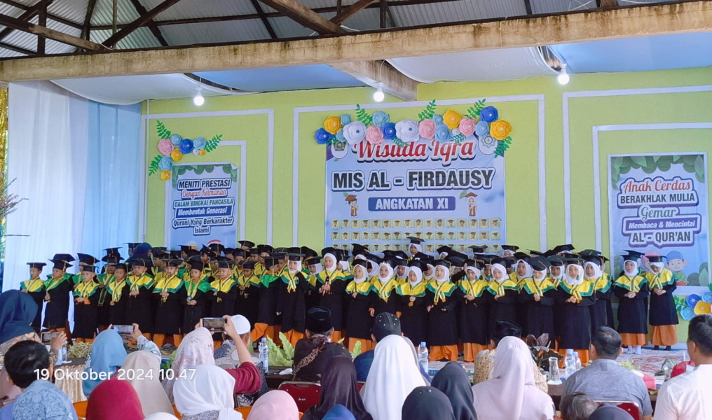 Meriah, 96 Siswa MIS Al-Firdausy Pematang Reba Ikuti Wisuda Iqra Angkatan XI