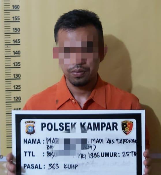 Unit Reskrim Polsek Kampar Tangkap Pelaku Curanmor di Desa Teratak Rumbio Jaya