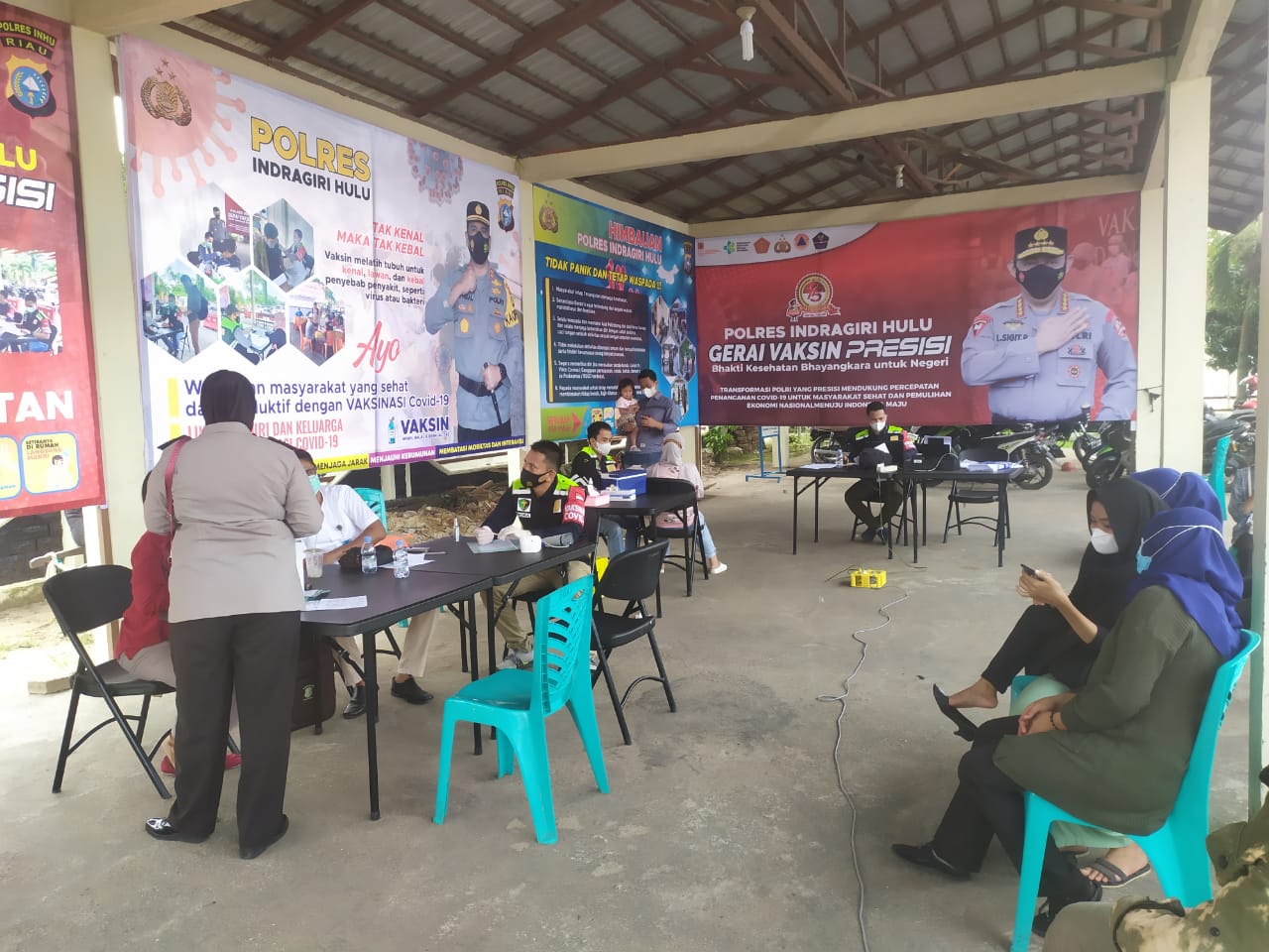 Dukung Program Pemerintah, Polres Inhu Telah Buka Gerai Vaksin Covid-19 Presisi