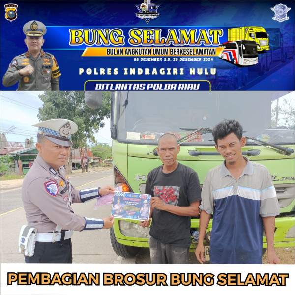 Satlantas Polres Inhu Hentikan Kendaraan Angkutan dan Sepeda Motor, Ternyata Ini Yang Terjadi