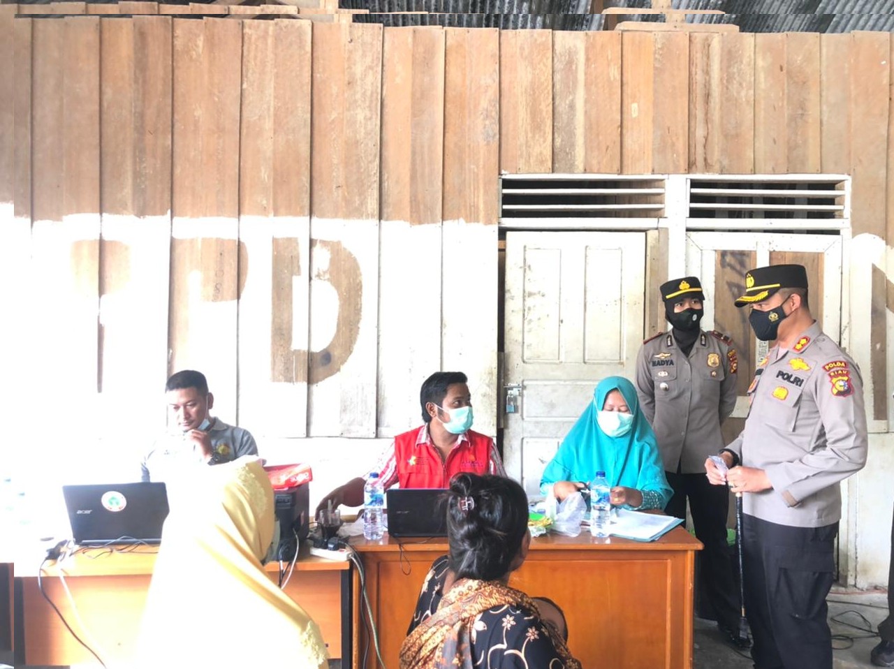 Gesa Target, Kapolres Inhu Keliling Inhu Pantau Vaksinasi Covid-19