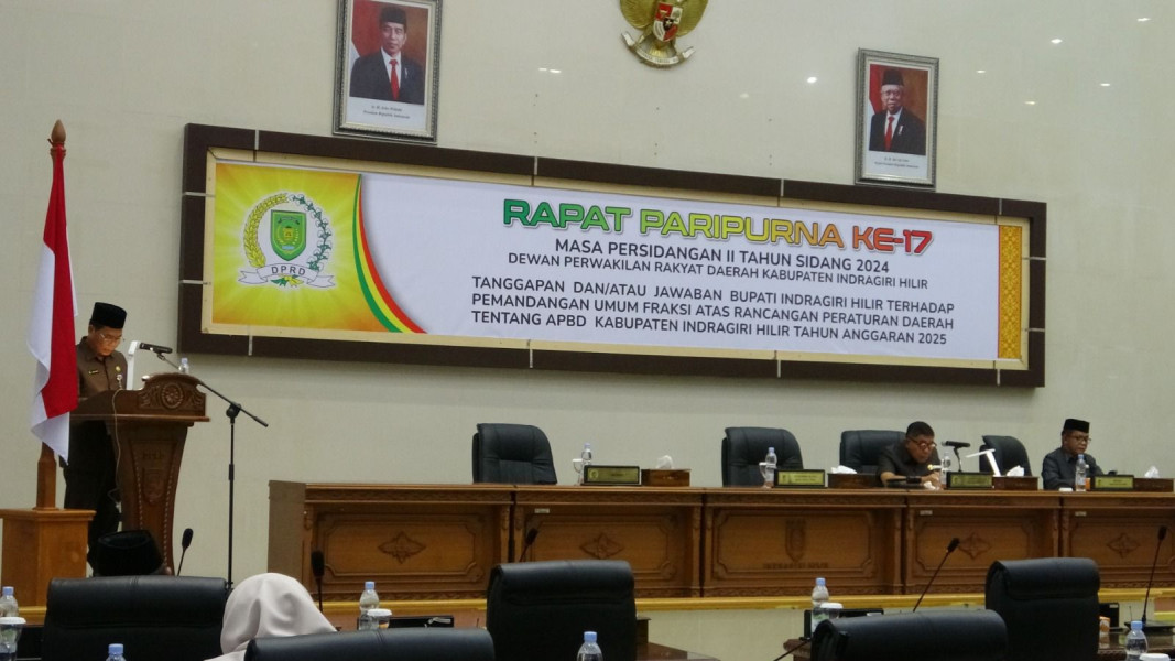 DPRD Inhil Gelar Paripurna Tanggapan dan Jawaban Bupati Inhil Terhadap Pandangan Umum Fraksi