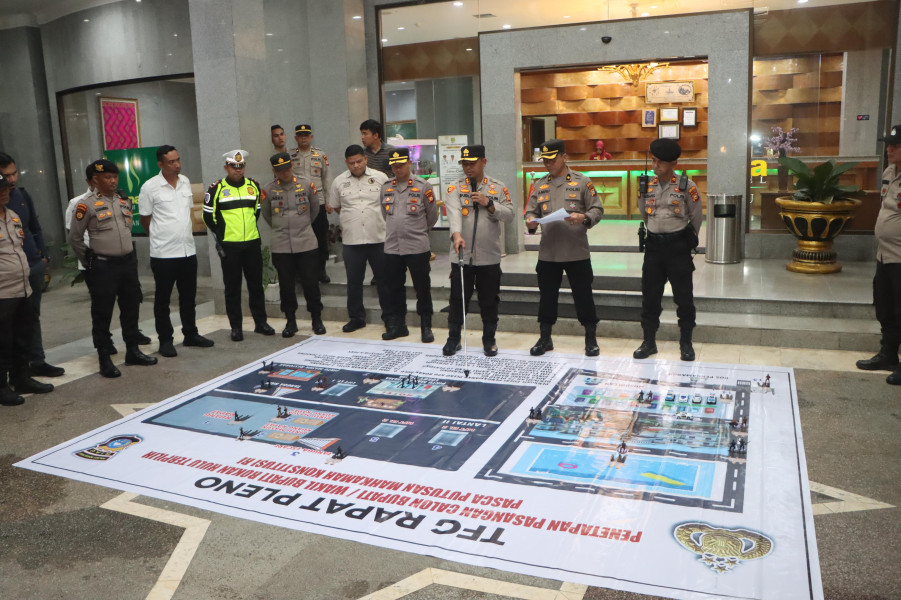 Polres Rohul Gelar Apel Kesiapan Pengamanan Rapat Pleno Penetapan Paslon Pasca Putusan MK