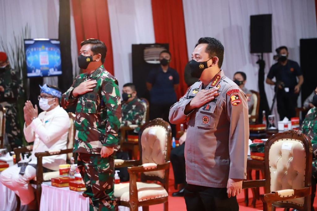 Kapolri Bersama Panglima TNI Launching Hotline 110 Untuk Respon Cepat Aduan Masyarakat