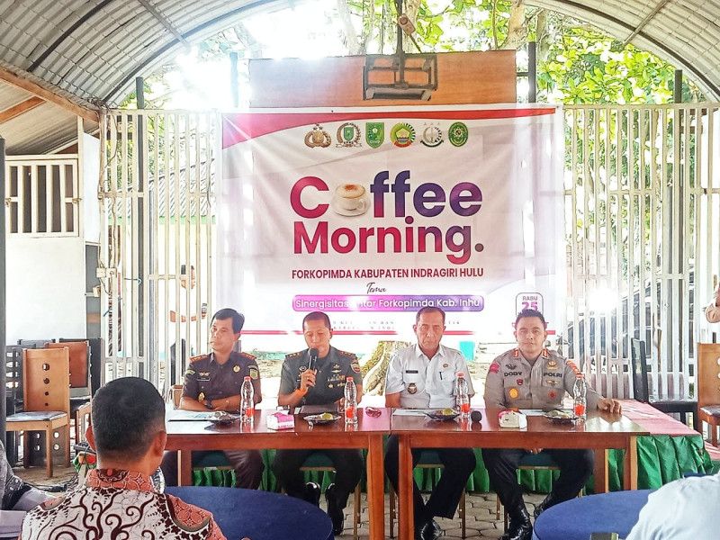 Dandim 0302/Inhu Hadiri Coffee Morning Forkopimda Kabupaten Inhu