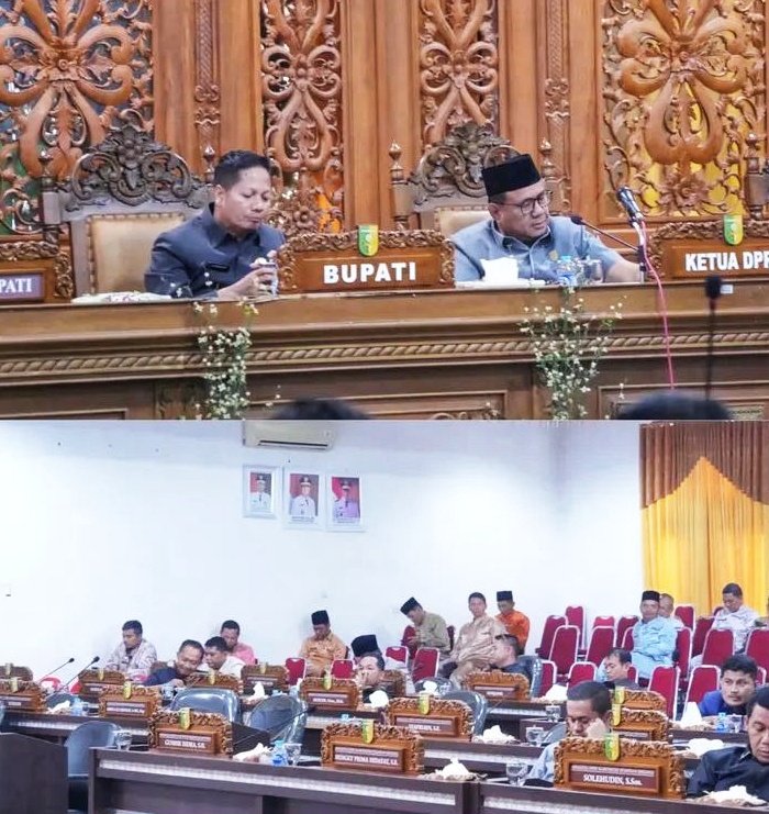 Hadiri Rapat Paripurna Pandangan Umum Praksi DPRD , Wakil Bupati Kuansing  Masukan Dan Saran Seluruh Fraksi Sebagai Bentuk Sinergi  Legislatif dan Eksekutif
