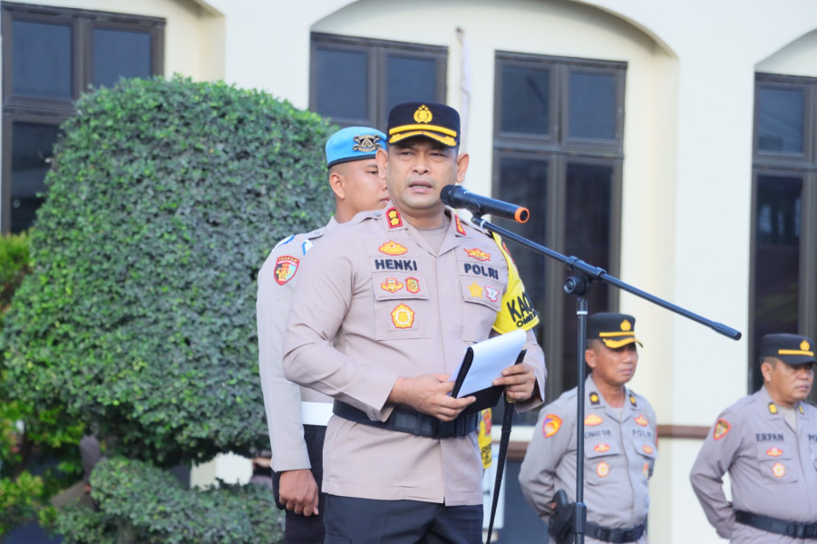 Polres Lhokseumawe Gelar Apel Keberangkatan Personel PAM TPS Pemilu 2024