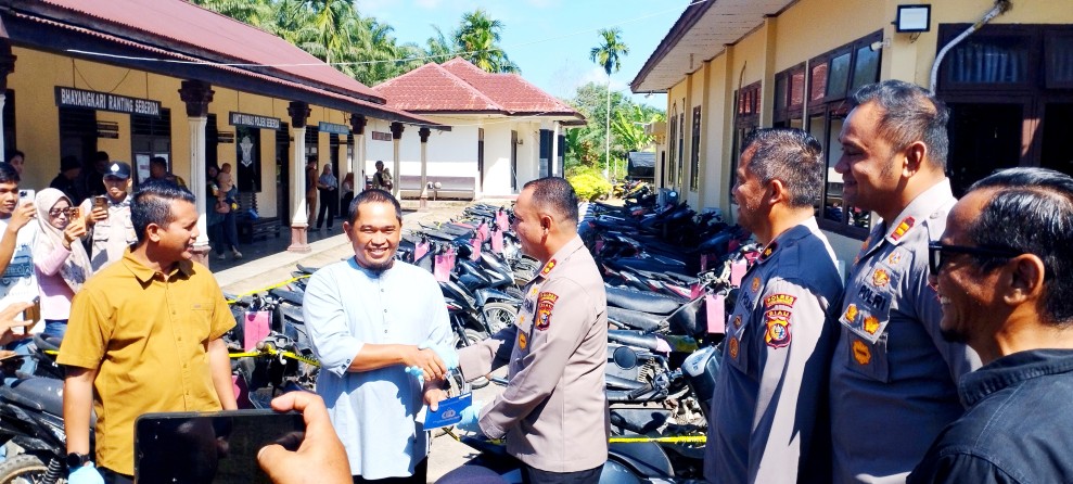 Polres Inhu Ungkap Jaringan Curanmor dan Penadahan, 63 Unit Motor Diamankan