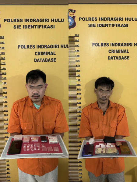 Dua Pemuda Rengat Dibekuk Sat Narkoba Polres Inhu, Puluhan Gram Sabu Disita