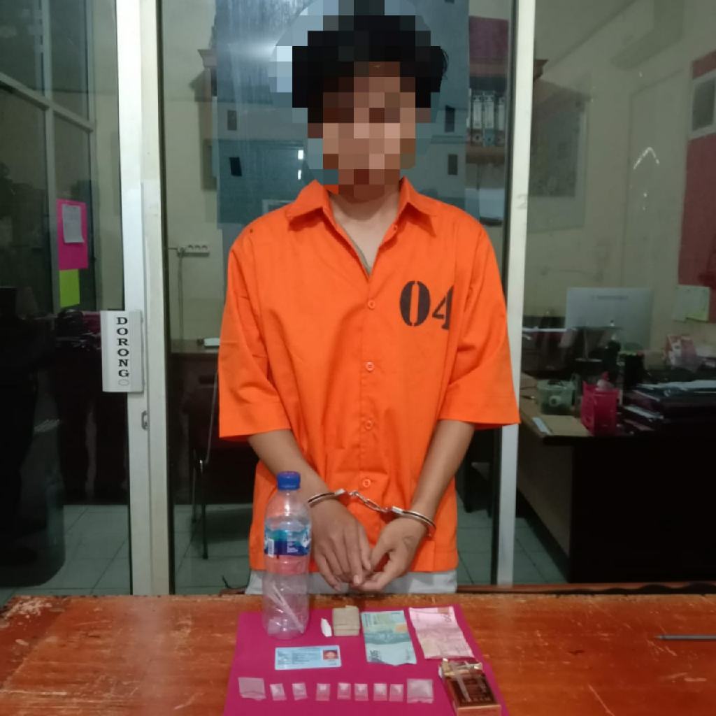 Reskrim Polsek Tapung Amankan Pelaku Narkoba di Desa Tanjung Sawit